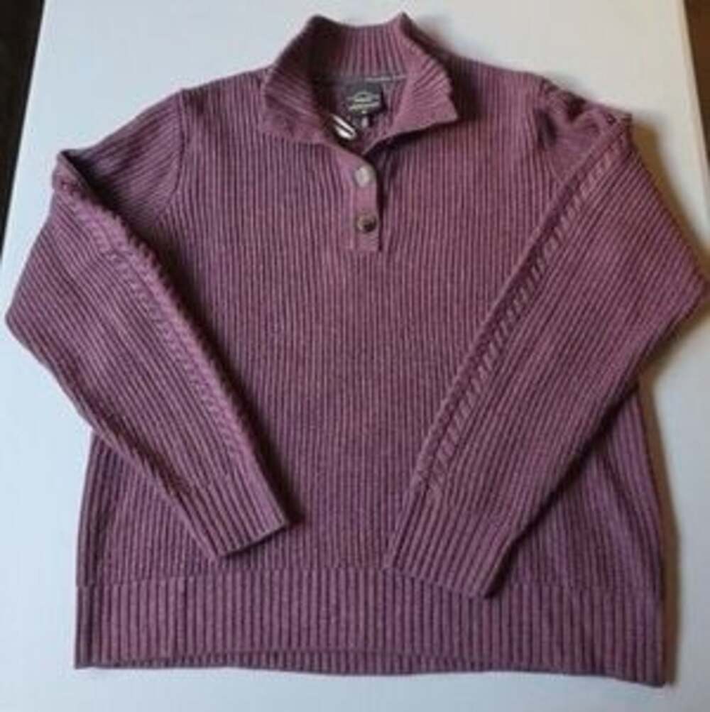 KÜHL Women's M Rib Knit Mock Neck Sweater Purple Gorpcore Outdoor